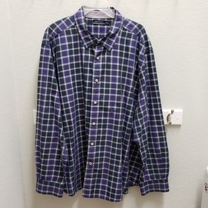 Nautica Mens XXL Purple Plaid Long Sleeved Shirt